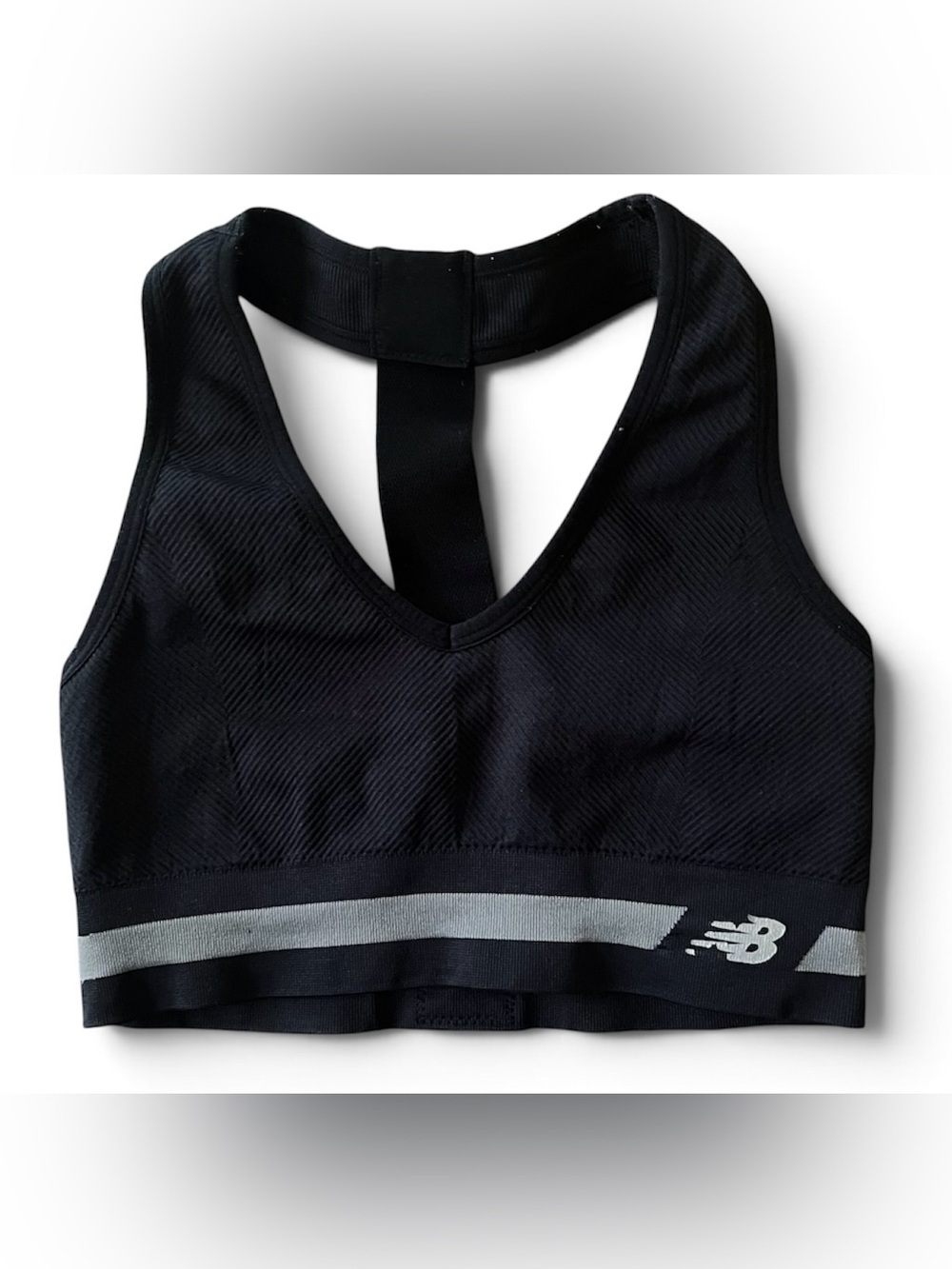 New Balance Black Sports Bra with Reflective Accent
